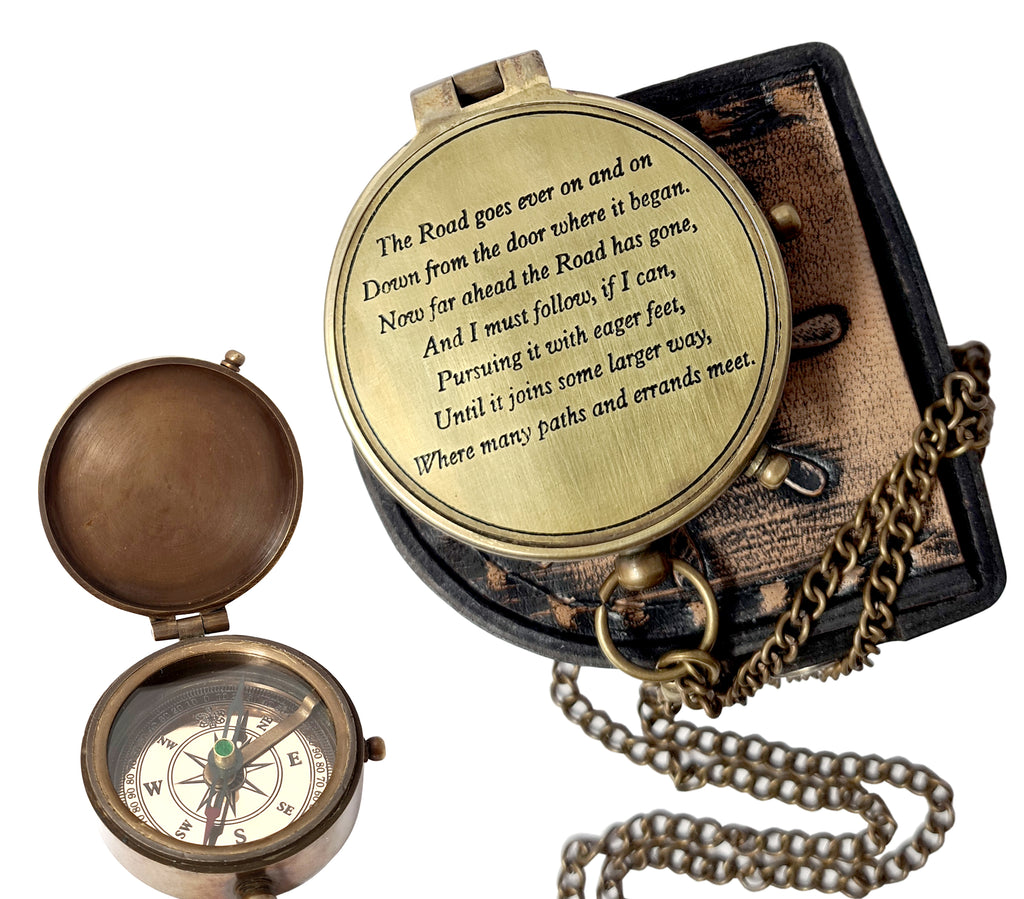 Brass Nautical - Engraved Brass Compass with a Motivational Message, Ideal Gift for Son, Grandson, Daughter, Husband, Fiance, Boyfriend, Army, Graduation Day