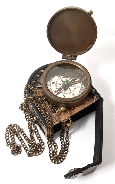 Brass Nautical - Engraved Brass Compass for Son / God Son, from Mom, Dad, Godfather, for Birthday, Baptism, Communion, Graduation, Confirmation, Camping, Travelling, Moving Out