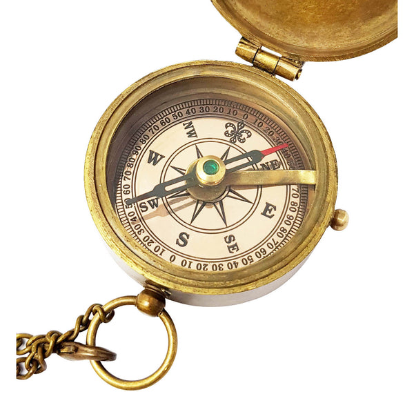 The New Antique Store - Engraved Compass, Customized Brass Compass for Anniversary, Birthday, Graduation Day, Confirmation Gift, Valentine Gift, Parting Gift, Sailor Gift